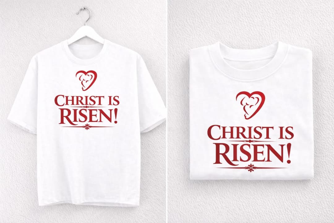 Christ Is Risen" Graphic Christian Tee β White
